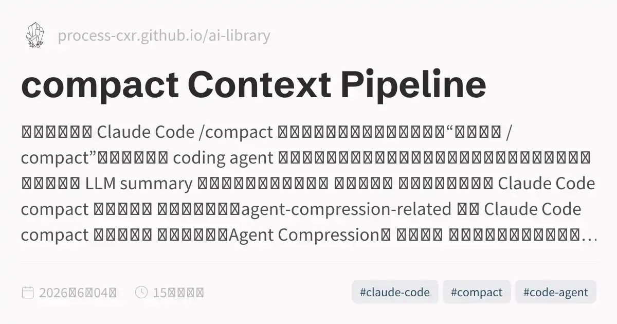 compact Context Pipeline